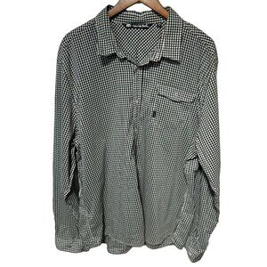 Travis Mathew Black/White Check Shirt Size XXL